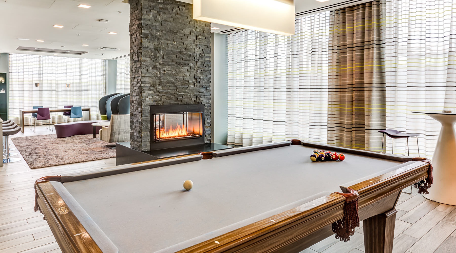 Take advantage of all Zinc has to offer clubhouse with a pool table