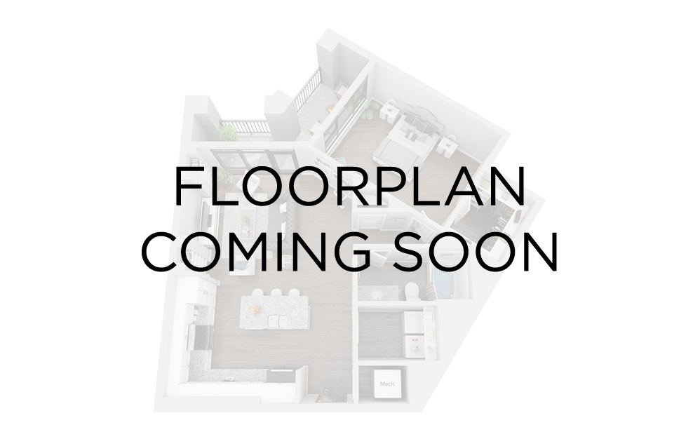 1 Bed/1 Bath-A14 - 1 bedroom floor plan layout with 1 bathroom and 906 square feet
